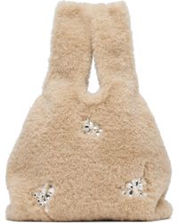 Simone Rocha - Embellished Mini Faux Fur Shopper Tote - Lyst