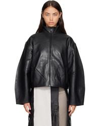St. Agni - Cocoon Zip Leather Jacket - Lyst