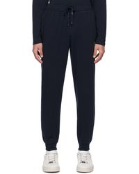 BOSS - Navy Embroidered Sweatpants - Lyst