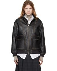 DUNST - Stand Collared Leather Jacket - Lyst