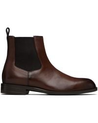 BOSS - Faux-Leather Chelsea Boots - Lyst