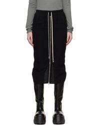 Rick Owens - Temple Zipped Short Pillar Midi Skirt - Lyst