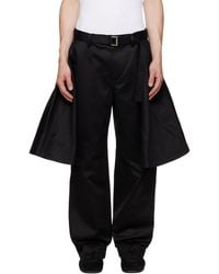 Sacai - Cotton Chino Trousers - Lyst