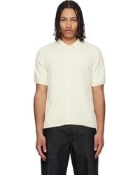 Merz B. Schwanen - Off- 1961 Ribbed Cotton Knit Shirt - Lyst
