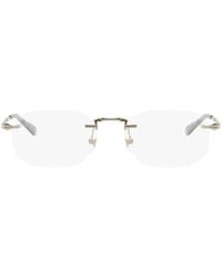 Montblanc - Gold Rimless Glasses - Lyst