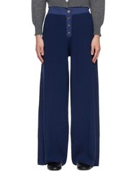 Rag & Bone - Pantalon Ample Lucy Bleu Marine - Lyst