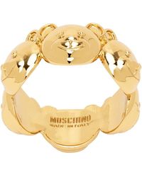 Moschino Women's Teddy Bear Ring - Metallic - Rings