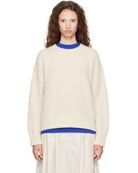 Studio Nicholson - Off- Maele Knit Sweater - Lyst