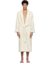 Tekla - Off- & Terry Classic Bathrobe - Lyst
