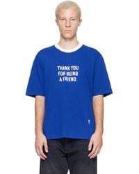 Ami Paris - Printed Cotton 'Thank You For Being A Friend' T-Shirt - Lyst