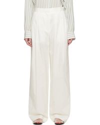 The Row - Off-white Bufus Trousers - Lyst