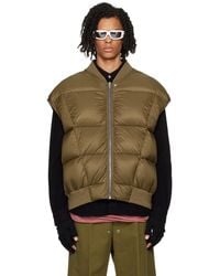 Rick Owens - Khaki Porterville Luxor Flight Down Vest - Lyst