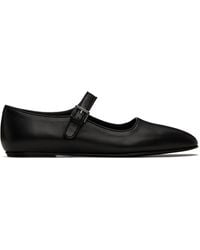 The Row - Ava Mary-Jane Leather Ballet Flats - Lyst