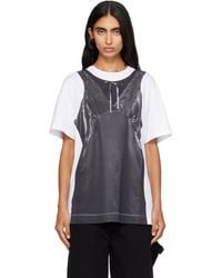 Simone Rocha - Patchwork Satin Trompe L'Oeil Print T-Shirt - Lyst