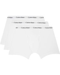 Calvin Klein - Three-pack White Boxer Briefs - Lyst