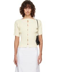 LE17SEPTEMBRE - Off- Millie Knit Short Cardigan - Lyst