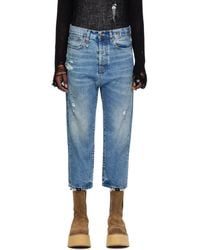 R13 - Blue Tailored Drop Jeans - Lyst