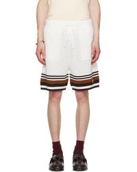 CASABLANCA - Off- Tennis Stripe Crochet Shorts - Lyst