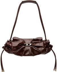 DIESEL - Scrunch-D-Small Shiny Leather Shoulder Bag - Lyst