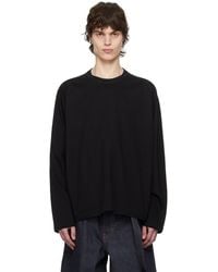 Sacai - ブラック コットンジャージ 長袖Tシャツ - Lyst