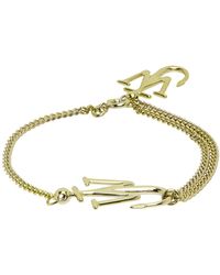 JW Anderson ゴールド Anchor ブレスレット - ブラック
