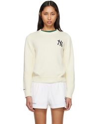 Sporty & Rich - Off- Heritage Yankees Serif Knitted Sweater - Lyst