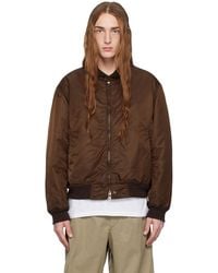 Engineered Garments - Brown Insulated Bomber Jacket - Lyst