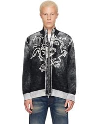 DIESEL - Griffin Motif Zip Sweater - Lyst