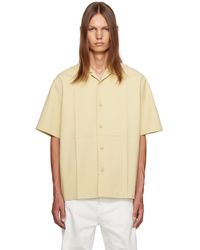 Jil Sander - Beige Spread Collar Shirt - Lyst