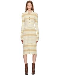 Acne Studios - Ssense Exclusive Beige Midi Dress - Lyst