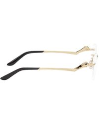 Cartier Gold Cat-eye Glasses - Black
