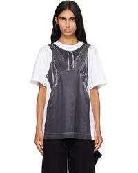 Simone Rocha - Patchwork Satin Trompe L'Oeil Print T-Shirt - Lyst