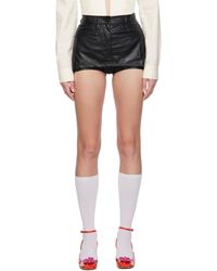 Pushbutton - Solid Faux-leather Skort - Lyst