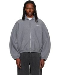 Alexander Wang - Logo Print Oversized Zip Up Hoodie - Lyst