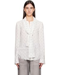 Acne Studios - ホワイト レイヤード ブラウス - Lyst