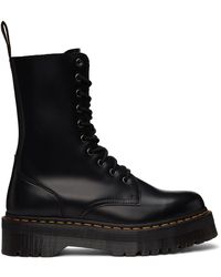 Dr. Martens Leather Jadon Hi Stud 10 Eye Boots in Black for Men | Lyst