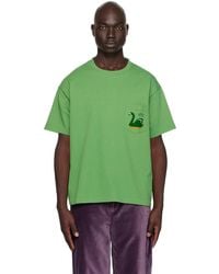Bode - T-shirt vert à image de cygne - Lyst
