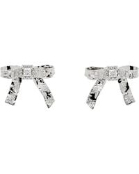 ShuShu/Tong - Yvmin Edition Twisted Rope Bow Faux-Pearl Earrings - Lyst