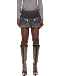 Miss Sixty - Knwls Edition Ruffled Denim Miniskirt - Lyst