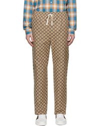 Gucci - Canvas gg Trousers - Lyst