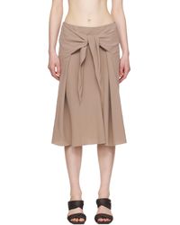 Rick Owens - Taupe Hollywood Strutter Midi Skirt - Lyst