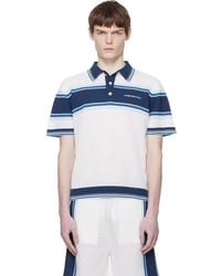 CASABLANCA - Mesh Stripe Polo - Lyst