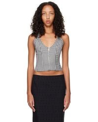Miaou - Ssense Work Capsule – Black & White Valda Corset - Lyst