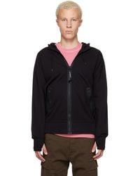 C.P. Company - Diagonal Raised Fleece Goggle Hoodie - Lyst