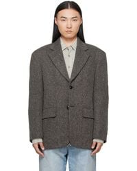 MM6 by Maison Margiela - Wool Tweed Blazer - Lyst