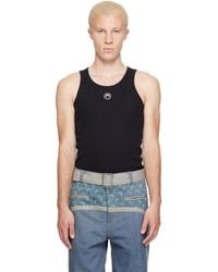 Marine Serre - Moon Logo Ribbed Jersey Tank Top - Lyst