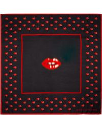 Marc Jacobs - Blurred Lips Square Scarf - Lyst