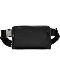 BOSS - Grained Leather Messenger Bag - Lyst