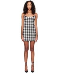 Miaou - Robe courte anya noir et blanc cassé exclusive à ssense – work capsule - Lyst