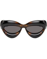 Loewe - Tortoiseshell Inflated Cat-eye Sunglasses - Lyst